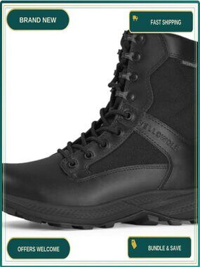 Women's Tactical Boots Waterproof 8" Side Zip Motorcycle Work